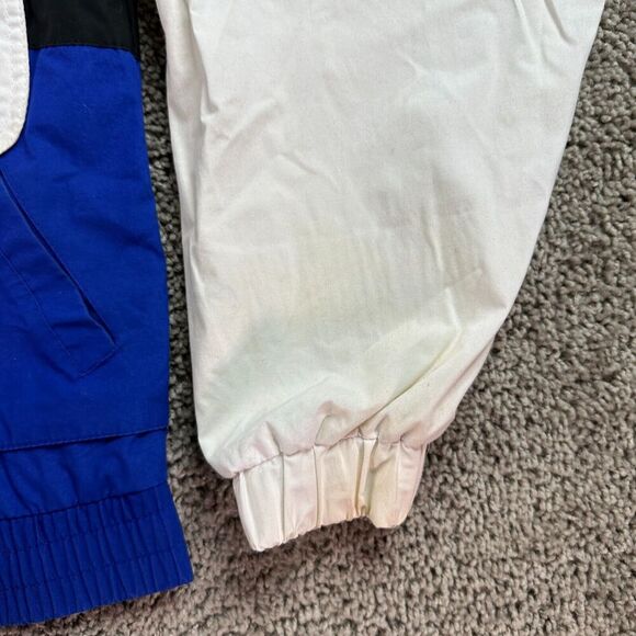 VINTAGE Van Heusen Jacket Mens M Blue White Coloblock Sailing Windbreaker READ - Picture 4 of 15